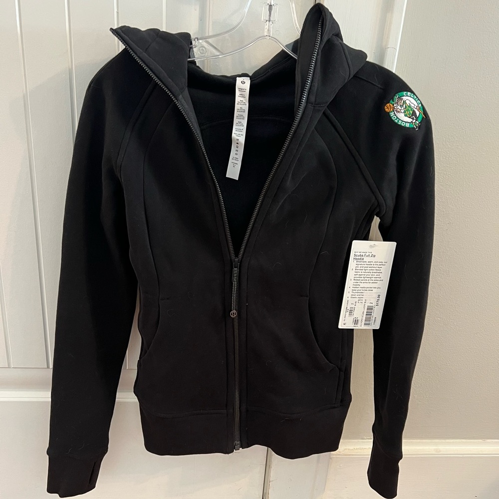 Lululemon full zip hoodie - Boston Celtics logo size 2